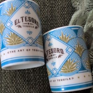 NEW El Tesoro Tequila Shot Glasses - Set of 2, Nice Quality